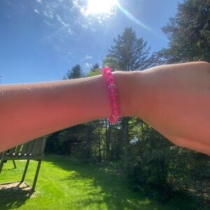 Elegant Pink Beaded Bracelet